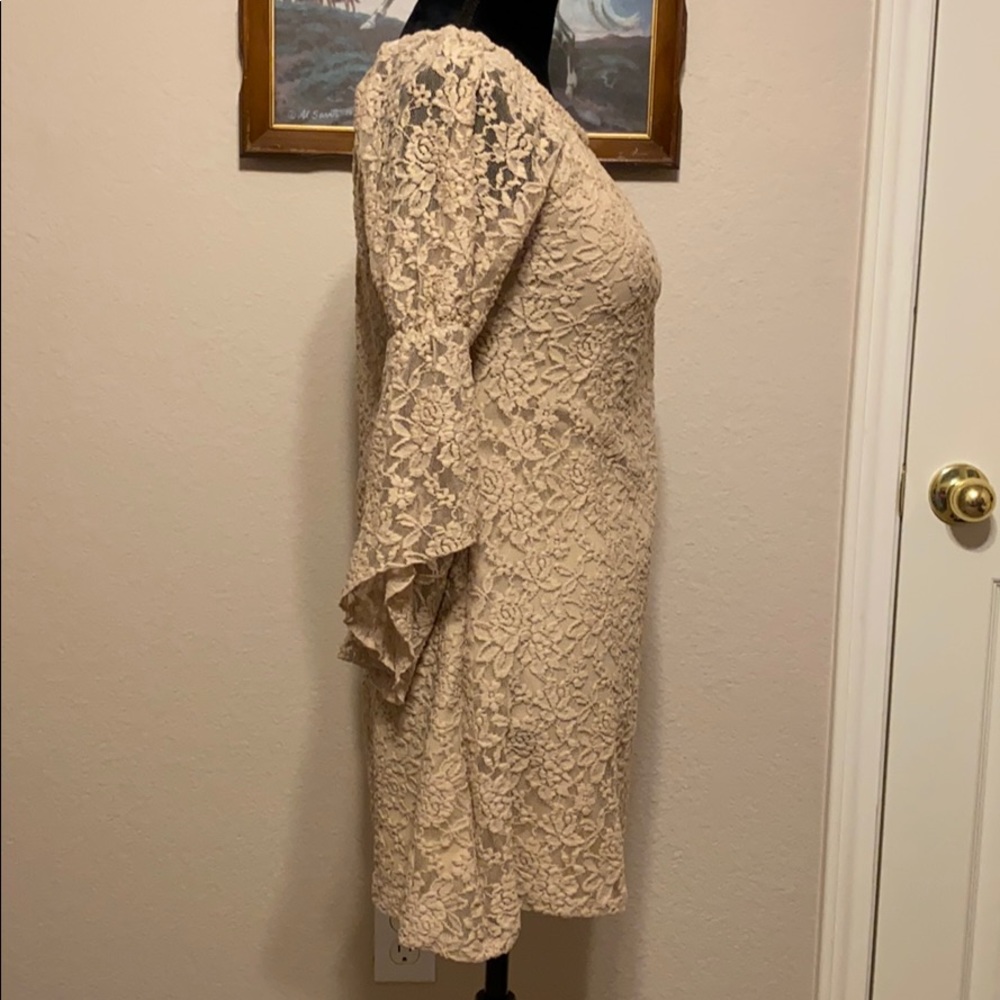 Tan Lace Dress - Picture 3 of 5